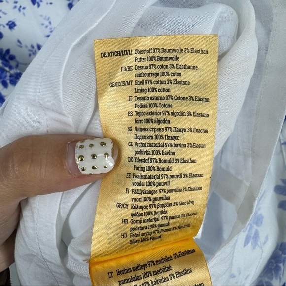 TIMELESS LONDON Elode Blue and White Midi‎ Dress - Picture 10 of 10